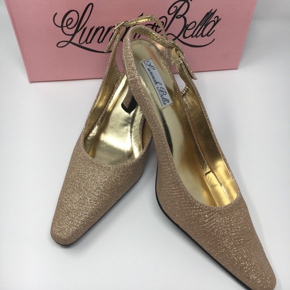 Lunnah Bella  Shoes Gold 2.5 Inches heel - 1.3 - Picture 2 of 13